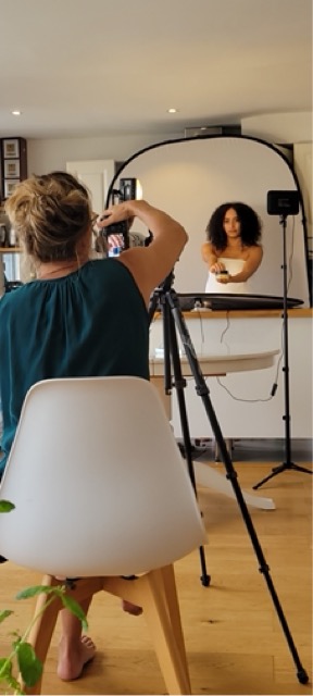 Anne-Sophie Venaille en reportage à l'Elysée
